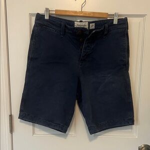 Abercrombie & Fitch Dark Blue Flat Front Shorts